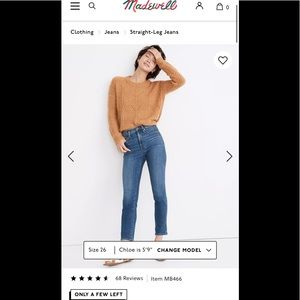 Madewell Stovepipe Jeans in Leman Wash